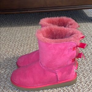 Pink UGG Bailey Bow Boots